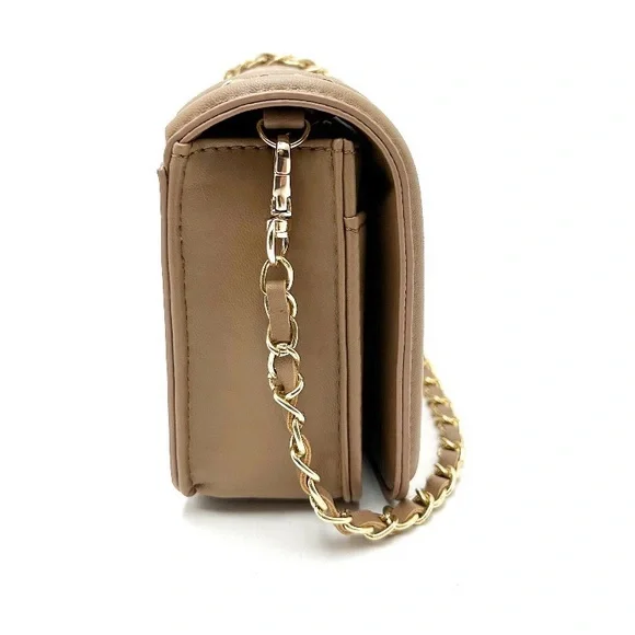 Valentino Taupe Crossbody Quilted Thin Strap NWT - Picture 4 of 10